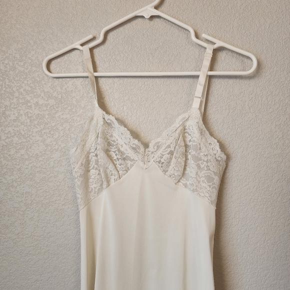 VINTAGE‎ x 60s floral lace slip dress lace trim - Picture 8 of 8